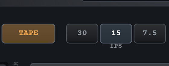CS-V: the tape and speed (IPS) buttons
